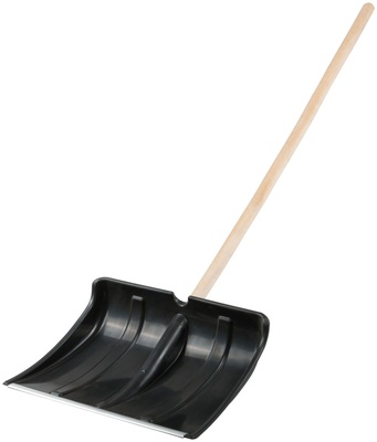 Лопата для уборки снега "Ледо" пластиковая, деревянный черенок 495х375x1320 мм (100171-1)