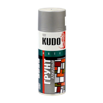 Грунт аэрозольный KUDO универсальный алкидный серый 520мл KU-2001