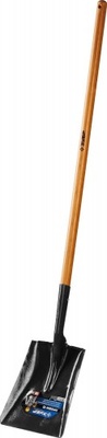 Лопата "Профи-10" совковая, деревянный черенок, с рукояткой, ЗУБР Профессионал