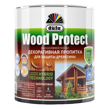 Пропитка для древесины "WOOD PROTECT" Dufa орех 750мл