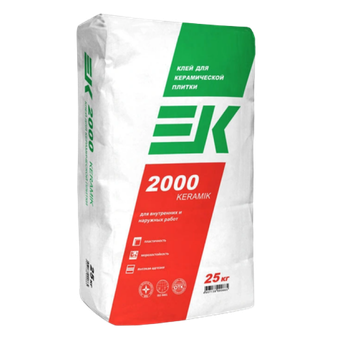 Клей плиточный "ЕК 2000" 25 кг