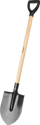Штыковая лопата ЗУБР МАСТЕР, ЛКО, деревянный черенок с рукояткой, 1200 мм.