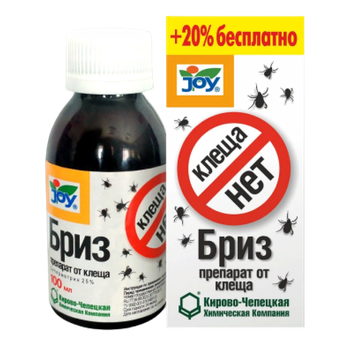 Средство от клещей "Клеща нет-Бриз" фл.100мл (для обработки дачного участка, газона)